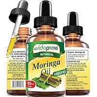 Organic MORINGA OIL Moringa oleifera 100% Pure 0.5 Fl.oz.- 15 ml. For Skin, Face, Hair, Lip and Nail Care. by myVidaPure