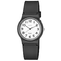 Men's Classic Quartz Watch with Resin Strap, Black, 100 Meter Water Resistant