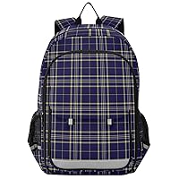 ALAZA Tartan Blue Casual Backpack Bag Travel Knapsack Bags