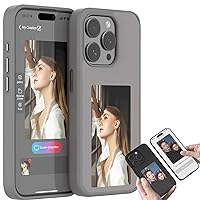 Snap Frame E Ink Phone Case, 2024 Bset Smart NFC Phone Case, snap Frame Phone case, NFC Function Smart Phone Cases, Smart NFC App Refesh Mobile Phone Case (Gray, iOS 15)