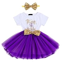 Cake Smash Outfit Newborn Baby Girls It's My 1st/2nd Birthday Shinny Sequin Bow Tutu Tulle Party Princess Dress