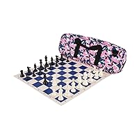 Deluxe Chess Set Combination - Triple Weighted - by US Chess Federation (Pink Camo)