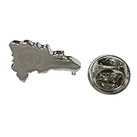 Dominican Republic Map Shape and Flag Design Lapel Pin