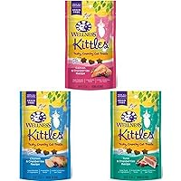 Wellness Crunchy Kittles Cat Treat Variety Pack: Grain-Free, Made with Natural Ingredients and Real Protein (Chicken, Salmon, Tuna Varieties)