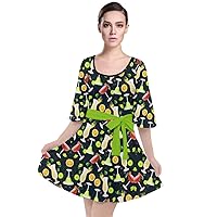CowCow Womens Wine Glasses Beer Cocktail Alcohol Spirits Whisky Drinks Celebration Party Velour Soft Kimono Dress