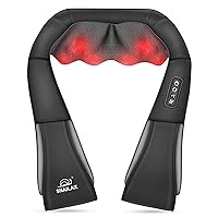 Snailax Neck Massager with Heat -Shiatsu Back Massager,Neck and Shoulder Massager,Christmas Gifts for Mom,Dad,Pillow Massagers for Neck and Back,Leg,Foot
