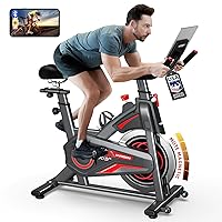 HARISON Magnetic Exercise Bike with Bluetooth, Stationary Bikes for Home with iPad Holder & Comfortable Seat Cushion, 350lbs Capacity