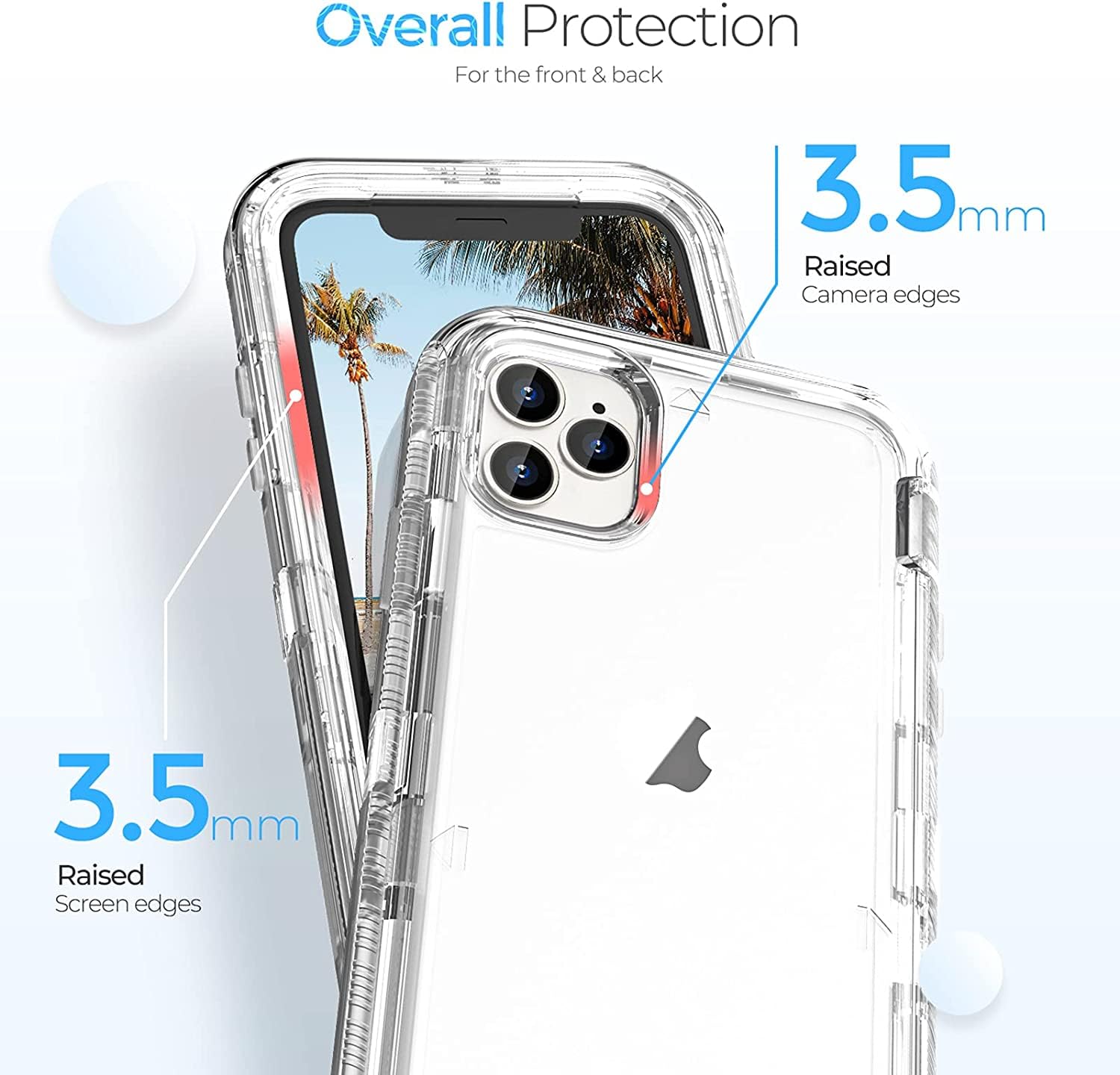 ORIbox for iPhone 14 Pro Max Case Clear, [10 FT Military Grade Drop Protection], Transparent Heavy Duty Shockproof Anti-Fall Case for iPhone 14 Pro Max Phone Case,6.1 inch,3 in 1, Crystal Clear