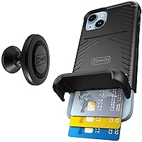 Scooch Wingmate for iPhone 14 (Black) Bundled with Wingmount Magnetic Car Mount