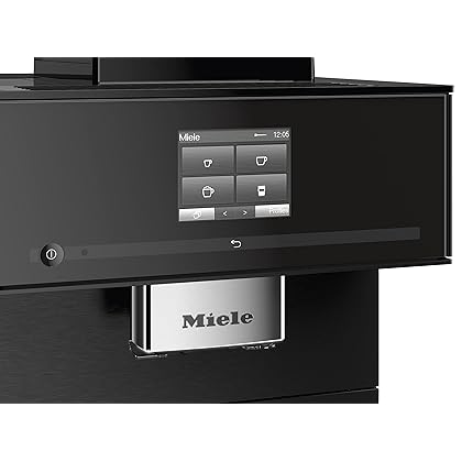Miele CM 7550 CoffeeSelect Automatic Coffee Machine - OneTouch for Two, AromaticSystem, 10 individual profiles, DoubleShot, CupSensor, WiFi-compatible, automatic descaling, in Obsidian Black