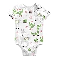 Baby Boy Girl Bodysuits Short Sleeve Unisex Newborn Outfit Infant Romper for Babies 0-24 Months