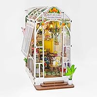 Book Nook Kit, 3D Wooden Miniature Miniature Dollhouse kit Crafts for Adults, Tiny House Kit to Live in with LED Lights