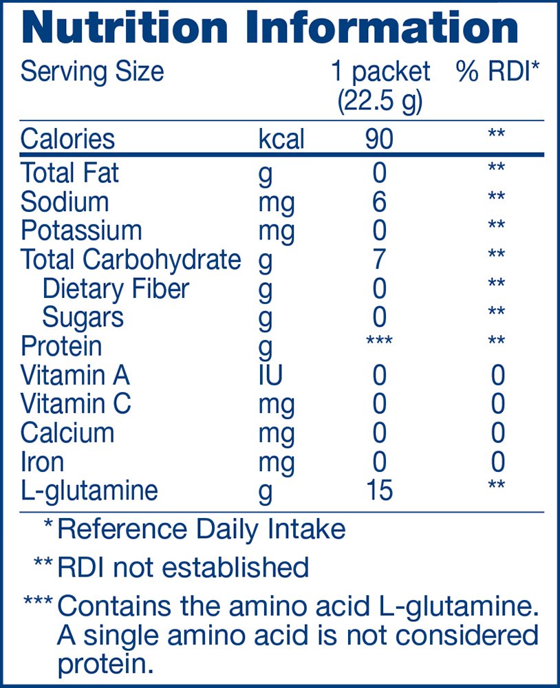 Glutasolve Glutamine Powder, Unflavored, 0.79 Oz Packet, 14 Pack