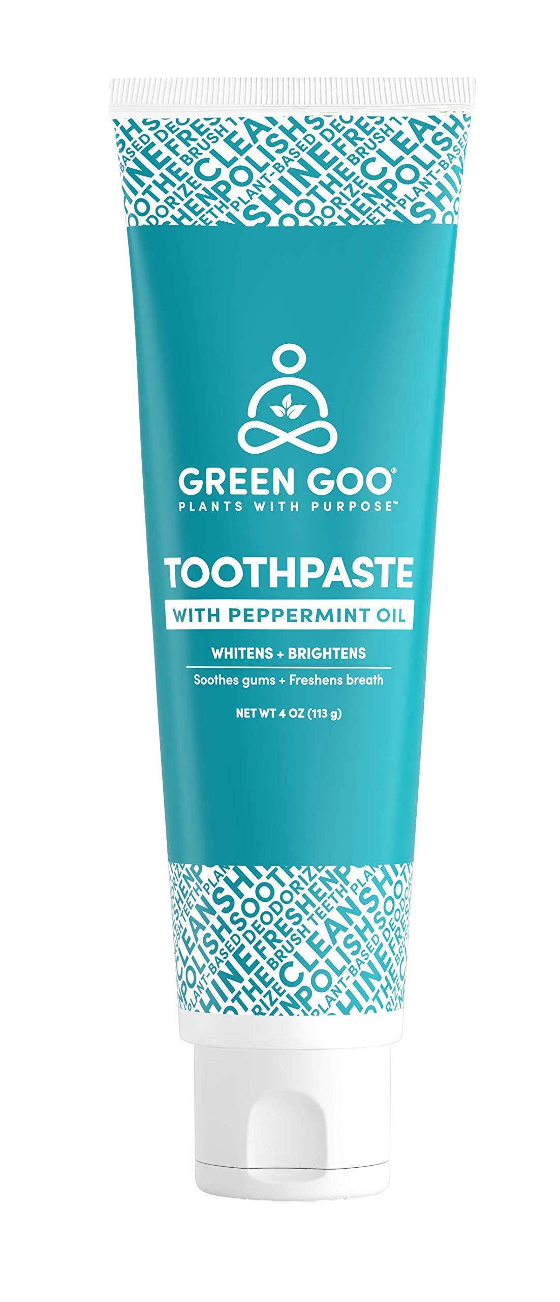 Green Goo All-Natural Peppermint Toothpaste, 4-ounces