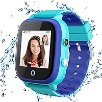 cjc 4G Kids Smart Watch,Phone Smart Watch with GPS Tracker and Calling, Two-Way Calling Video Call SOS Camera WiFi Pedometer Alarm Clock,3-15 Years Boys Girls Birthday (Blue T3)