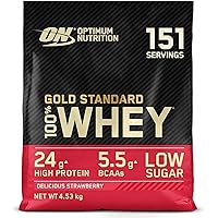Gold Standard 100% Whey Protein Powder, Vanilla Ice Cream, 10 Pound (Packaging May Vary)