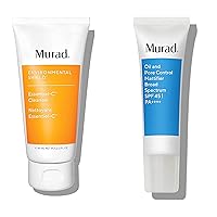 Essential-C Bundle with Facial Cleanser - Vitamin & Antioxidant Rich Treatment, 2 Fl Oz and Oil & Pore Control Mattifier SPF 45 - Facial Moisturizer, 1.7 Fl Oz