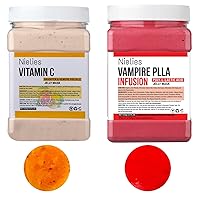Vampire + Vitamin C Jelly Mask, Facial Skin Care- Collagen Peel-Off Jelly Mask Set For Facials, Face Mask For Instant Hydration, Vegan Peel Off Face Mask, For Anti-Aging