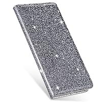 XYX Wallet Case for Samsung S23 FE, Glitter PU Leather Magnetic Flip Folio Phone Stand Cover for Galaxy S23 FE, Grey