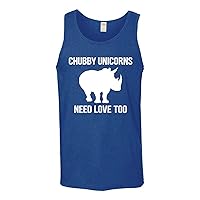 Chubby Unicorns Need Love Too - Funny Rhino Gym Workout Tank Top