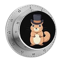 Squirrel Hat Kitchen Timer Countdown Cooking Timer Reminder Wind Up Timer for Home Study