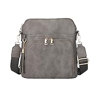 KL928 Crossbody Purses for Women Trendy PU Leather Women's Shoulder Handbags Medium Crossbody Bags with Tassel