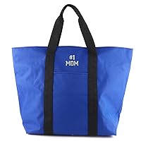 Trendy Apparel Shop Number #1 Mom Embroidred All Purpose Durable Large Tote Bag
