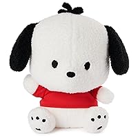 GUND Sanrio Pochacco Plush, Puppy Stuffed Animal for Ages 1 and Up, White/Red, 6”