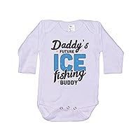 Daddy's Future Ice Fishing Buddy/Baby Onesie/Sublimation/Infant Bodysuit/Newborn Outfit