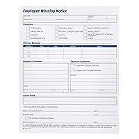 Adams Employee Warning Notice Form, 8.5 x 11 Inches, 2 Pads of 50 Forms, 100 Total forms, 1-Part Each (9060) , White