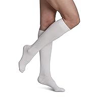 SIGVARIS Women’s Essential Cotton 230 Closed Toe Calf-High Socks 20-30mmHg