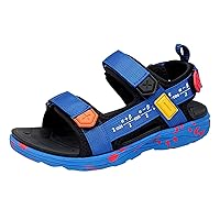 Kids Boys Summer Open-Toe Hiking Sport Sandals Adjustable Strap Outdoor Athletic Sandals Summer Beach Shoes