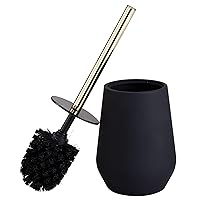 Bath Bliss Soft Toilet Brush | Bathroom Cleaning | Rust Resistant | 360 Degree Bristle Brush | Black