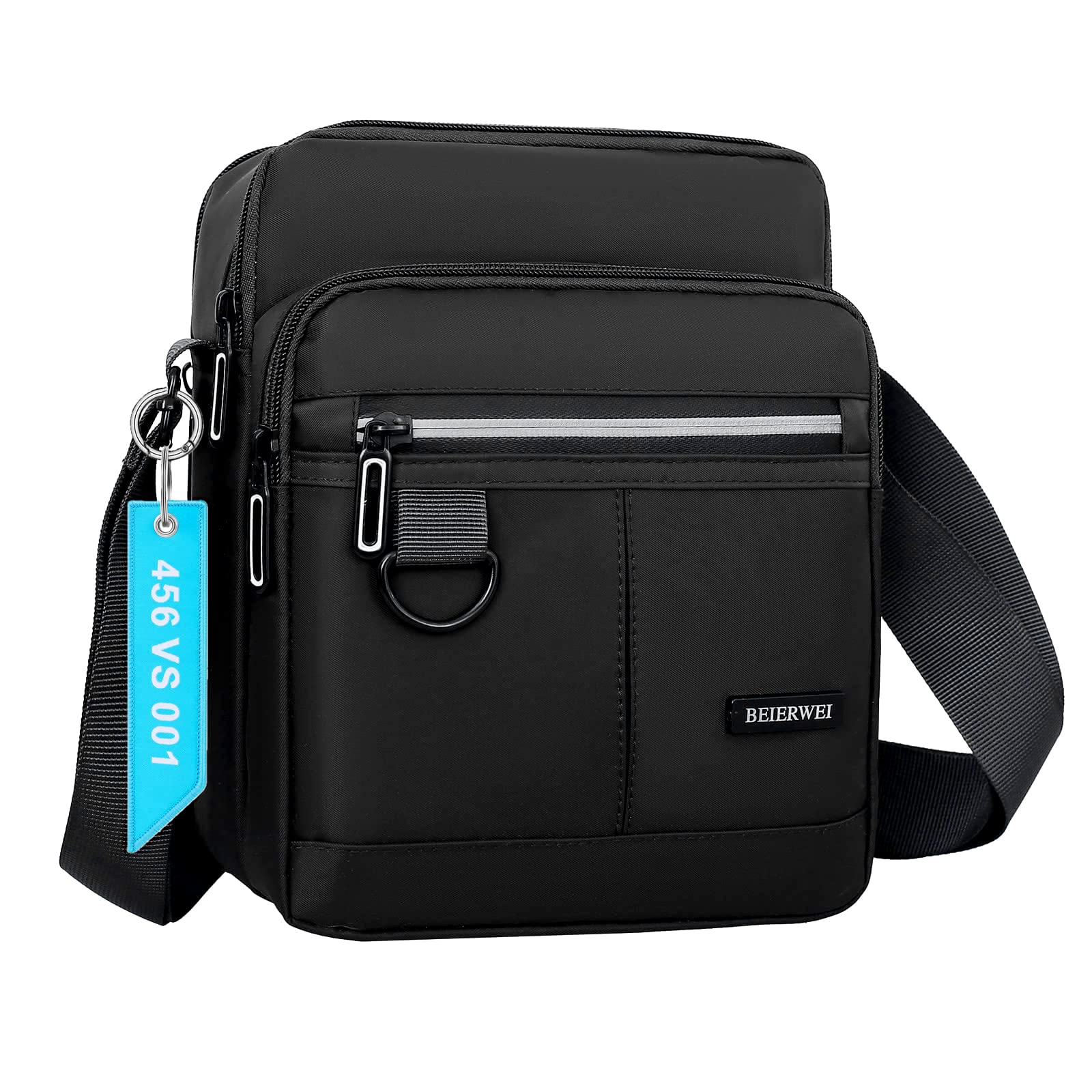 Small Men's Waterproof Messenger Bag - Ideal Crossbody Sling Purse Handbag for Work and School - Casual Black Shoulder Bag