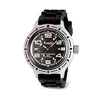 Vostok | Classic Amphibian Automatic Self-Winding Russian Diver Wrist Watch | WR 200 m | Amphibia 420335 | Fashion | Business | Casual Men's Watches