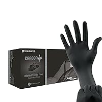 Cranberry Carbon Air Black Nitrile Exam Gloves, Pack of 300, Medium, Fentanyl Resistant, Chemo Drug Tested, Low Dermatitis Potential, 2.5 Mil