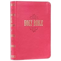 KJV Holy Bible, Compact Large Print Faux Leather Red Letter Edition - Ribbon Marker, King James Version, Pink KJV Holy Bible, Compact Large Print Faux Leather Red Letter Edition - Ribbon Marker, King James Version, Pink Imitation Leather