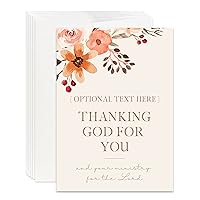 Personalized Ministry Appreciation Card Custom Your Image Here for Pastor, Minister, Church Staff, Ministry Appreciation Gift Card for Ministers (Pack of 48)