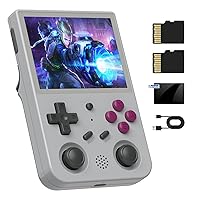 RG353V Retro Video Handheld Game Console Android 11+Linux System, 3.5 Inches IPS Screen 64G TF Card 4450 Classic Games RK3566 64bit Game Console Compatible with Bluetooth 4.2 and 5G WiFi