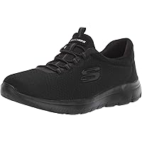 Skechers womens Summits Sneaker, Black, 9.5 Wide US