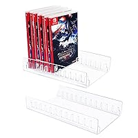 Acrylic nintendo switch game case holder，nintendo switch game organizer， video game storage Organizer Stand Compatible with nintendo switch game holder,Two packs can hold 24 games