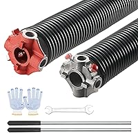 VEVOR Garage Door Torsion Springs, Pair of 0.25 x 2 x 30inch, 16000 Cycles, Garage Door Springs with Non-Slip Winding Bars, Gloves and Mounting Wrench, Electrophoresis Coated for Replacement