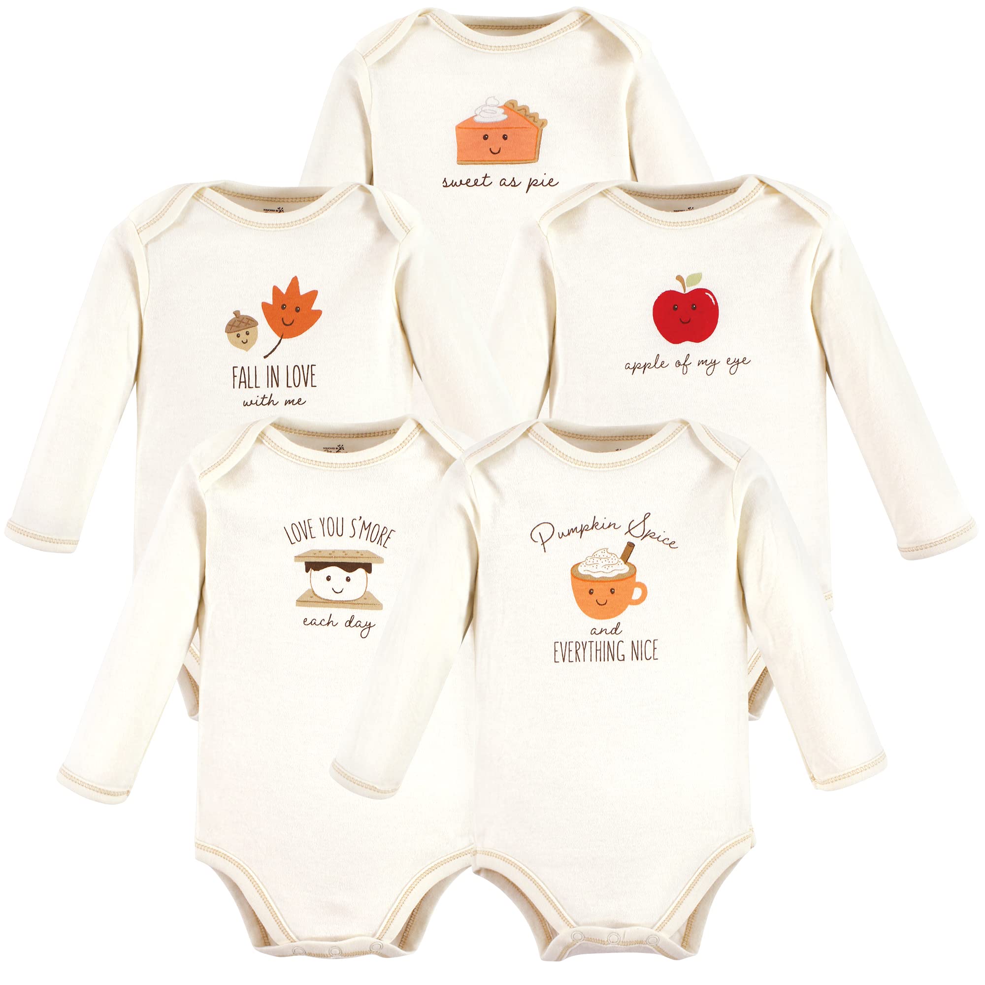 Touched by Nature unisex-baby Organic Cotton Long-sleeve Bodysuits