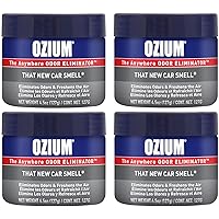 Ozium 4.5 Ounce 4 Pack Odor Eliminating Gel for Homes, Cars, Offices and More, New Car Smell