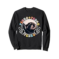 Funny Cat Meme Pedro Dancing Raccoon Sweatshirt