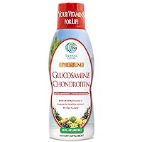 Tropical Oasis Premium Liquid Glucosamine Chondroitin & MSM, Joint Support Formula, Concentrated Liquid for Max Absorption, Clear, 16 Fl Oz