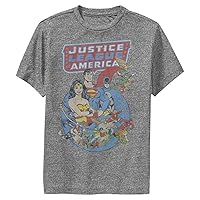 DC Comics Justice League Unstoppable Boys Short Sleeve Tee Shirt