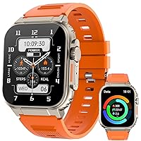 Military Smart Watches for Men with 600mAh Big Battery 1.96” HD Screen Rugged Smart Watches Fitness Tracker with Heart Rate Sleep Monitor Sports Tactical Smartwatch for iPhone Android