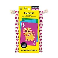 Hearts! Playing Cards, Junior Edition – Card Games for Kids with Drawstring Storage Bag, Ideal for Travelling and Playing on The Go – for Ages 6+, Instructions Included