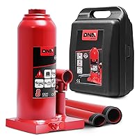 DNA MOTORING 8 tons / 17637 lbs Lifting Automotive Welded Hydraulic Bottle Jack for Repair Vehicle, Pickup, Truck, w/Manual Handle, Red,TOOLS-00358